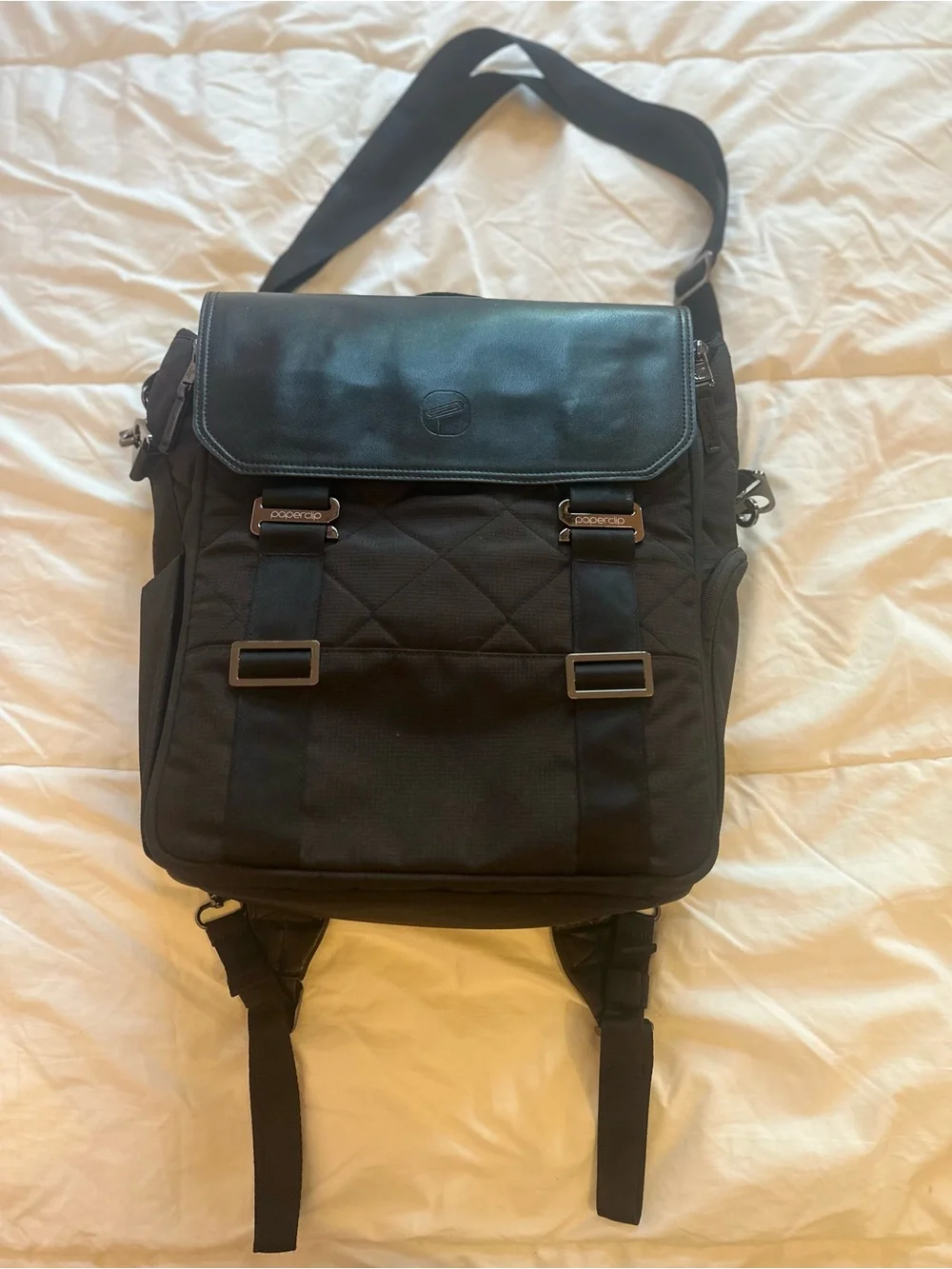 PAPERCLIP Willow Recycled Ocean Plastic Convertible Backpack Diaper Bag